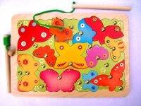 Развивающие игрушки - Деревянная игрушка магнитная мозаика Бабочки